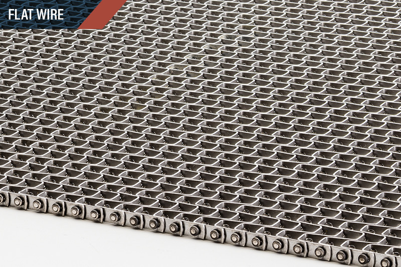 Flat-wire mesh edges.